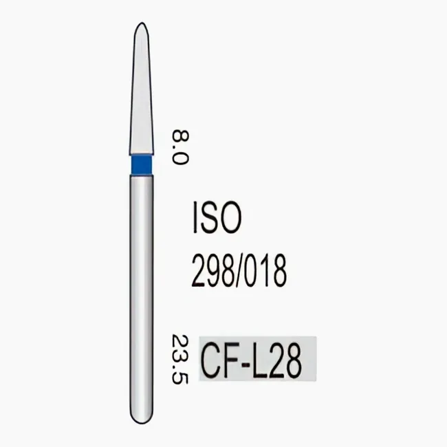 Chamfur Torpedo (Gingival Curettage) Long Shank CF-L28, Standard Grit, 298/017