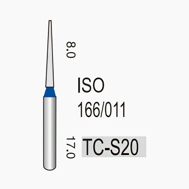 Taper Conical End Short TC-S20, Standard Grit, 165/012