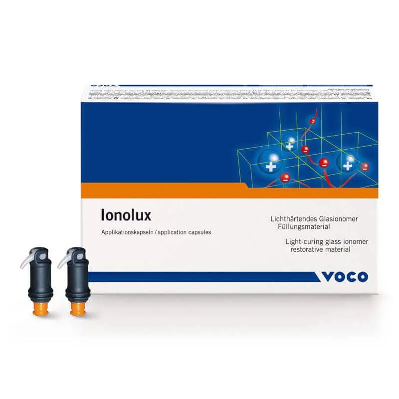 Ionolux، مادة ترميمية من زجاج الأيونومر معالجة بالضوء، A3، كبسولة
