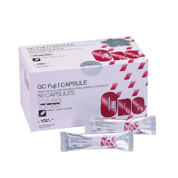 GC Fuji I, Enhanced Self-Cured GI Luting Cement, Light Yellow, Capsules