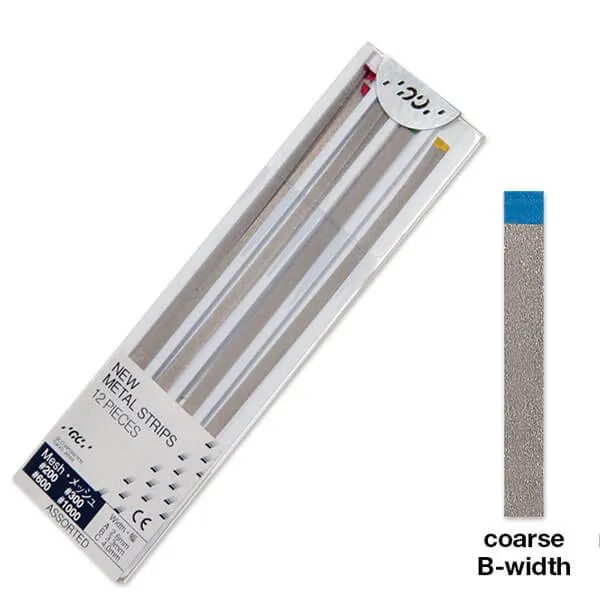 GC METAL STRIPS، زرقاء (تحضير)، #300، عرض متنوع، PK/12