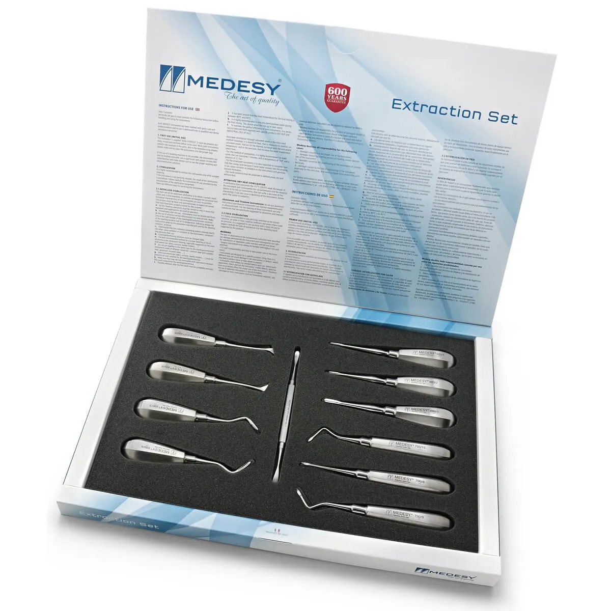 Root Elevators Set with Periosteal Elevator/11 Pieces
