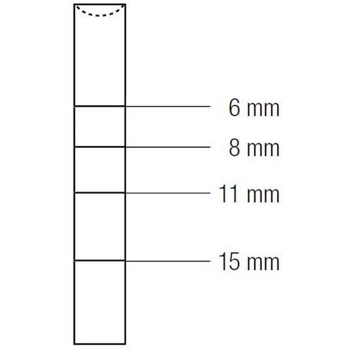 مطرقة عظمية بايونيت مقعرة 3.2mm