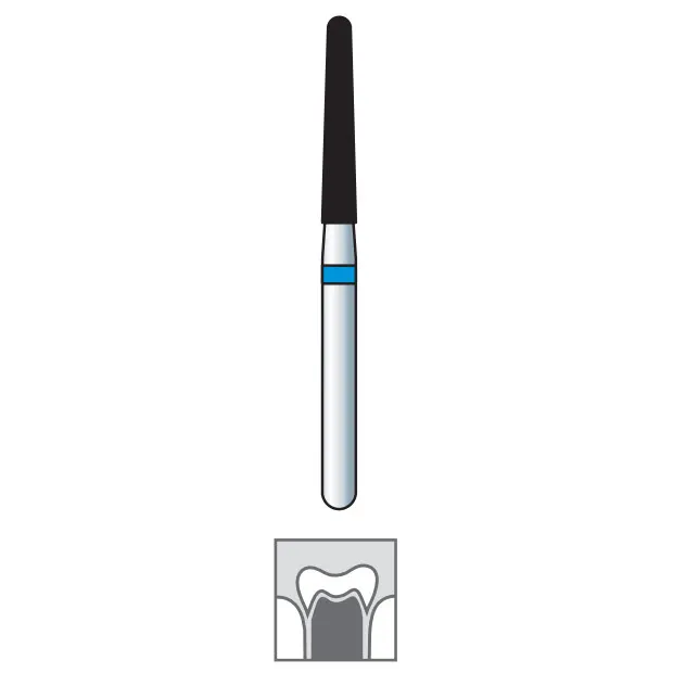 Diamond Burs, Cone Round End, Medium Grit, FG 199-016