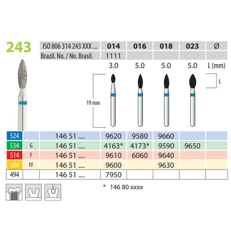 سنابل ألماسية، شكل لهبي، FG 243-014، متوسطة