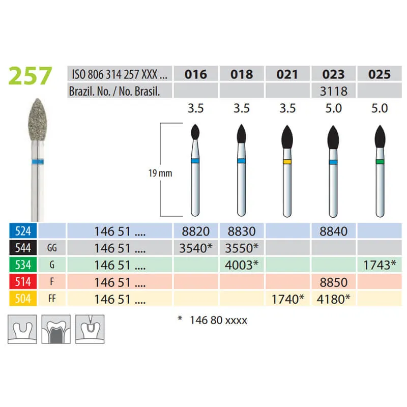 سنابل ألماسية، شكل لهب، FG 257-018، Medium