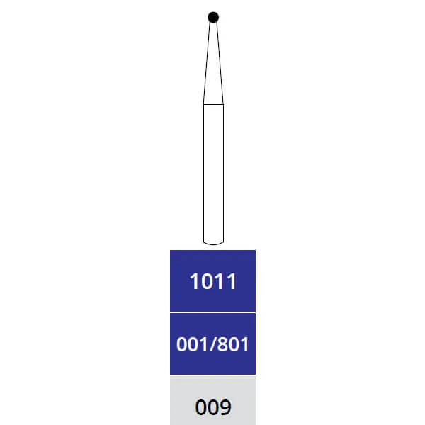 Diamond Burs, Round, Medium, FG 009