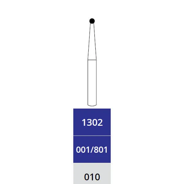 Diamond Burs, Round, Medium, FG Short 010