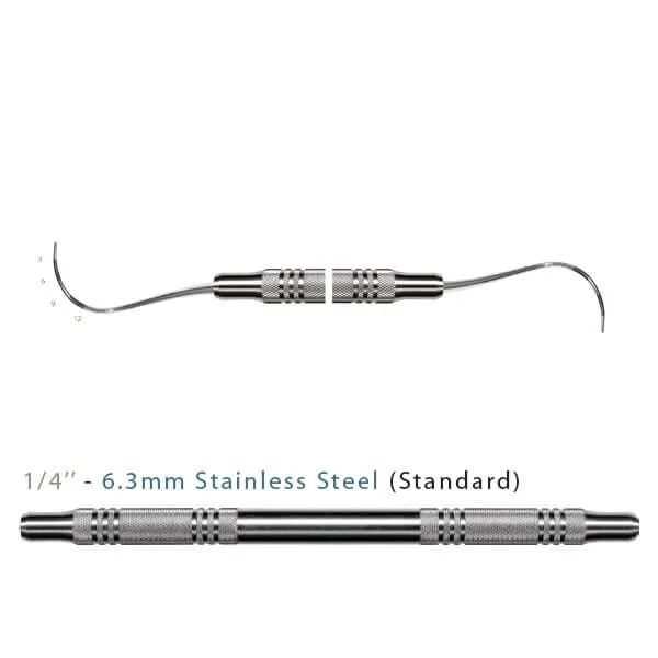 Probes, # 2 Nabers, Double End, Black, Standard Handle