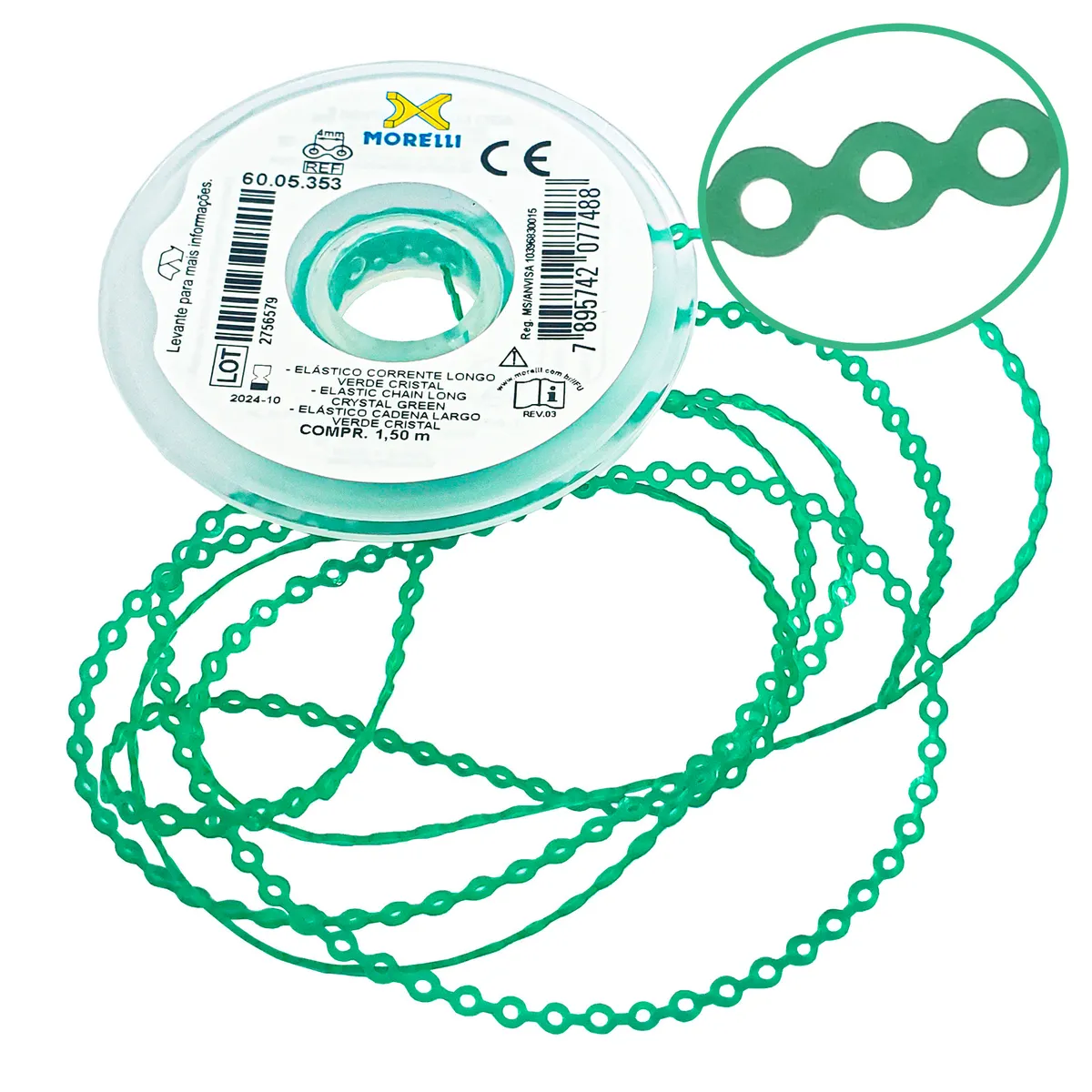 Elastic Chain Long, Crystal Green