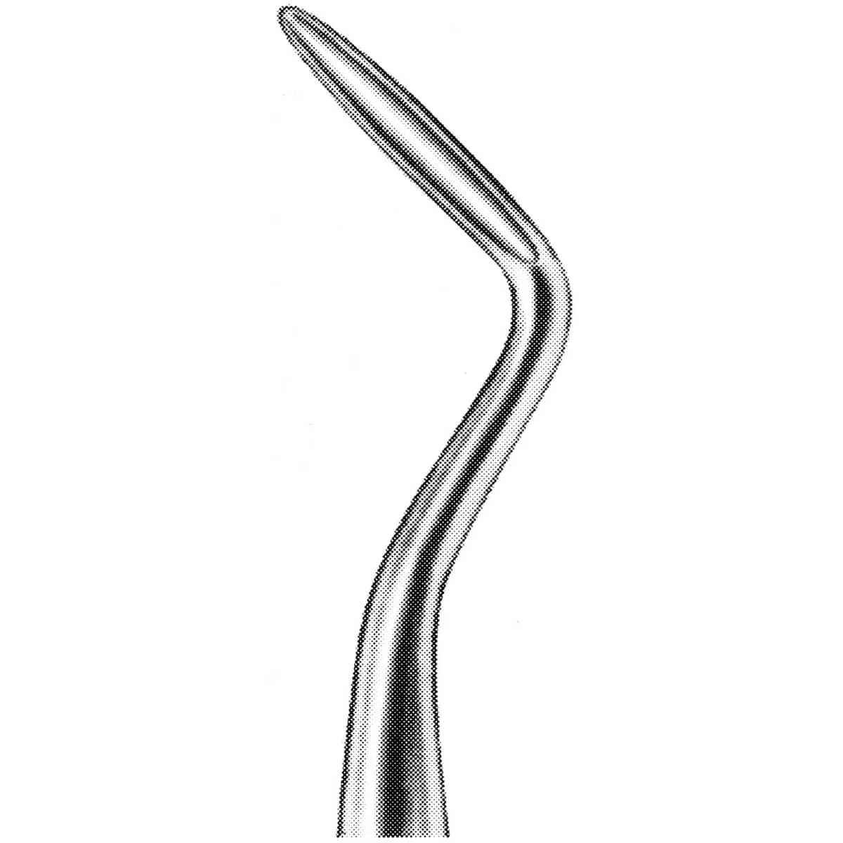 رافعة جذور Flohr 3mm يمين، رأس محزز