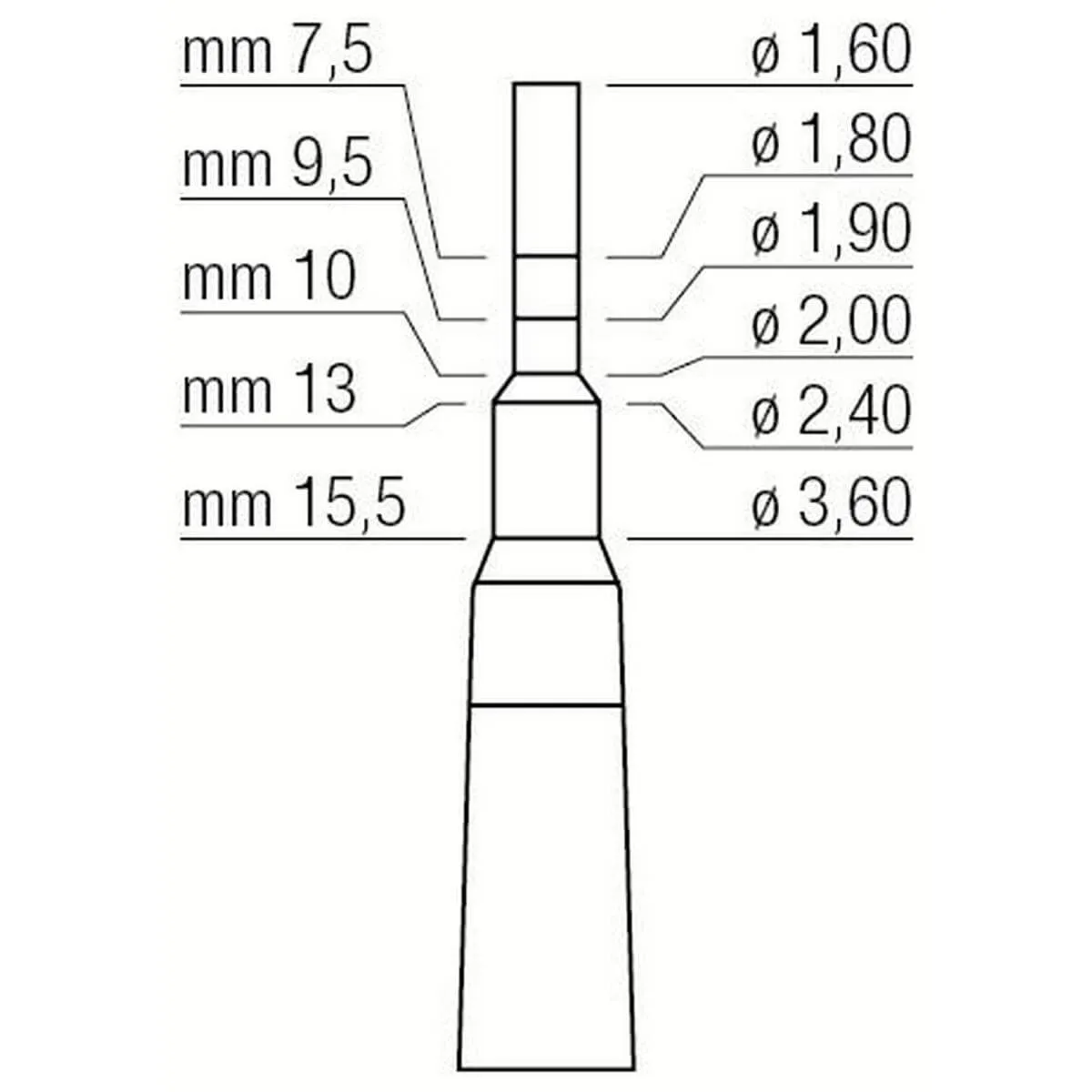 مطرقة عظمية 1.6/3.6mm