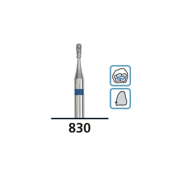 Pear Diamond Dental Burs 830, Medium Grit, FG-009