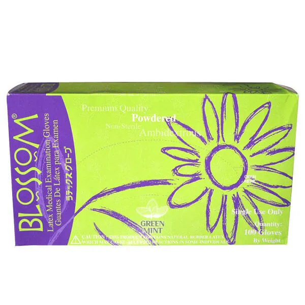Powder Free Latex Exam Gloves, Small (Green Mint), PK/100