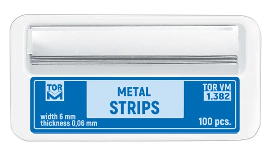 TOR VM Metal Strips, 6 mm Width, 50 mm Length, 0.60 mm Thickness, PK/100