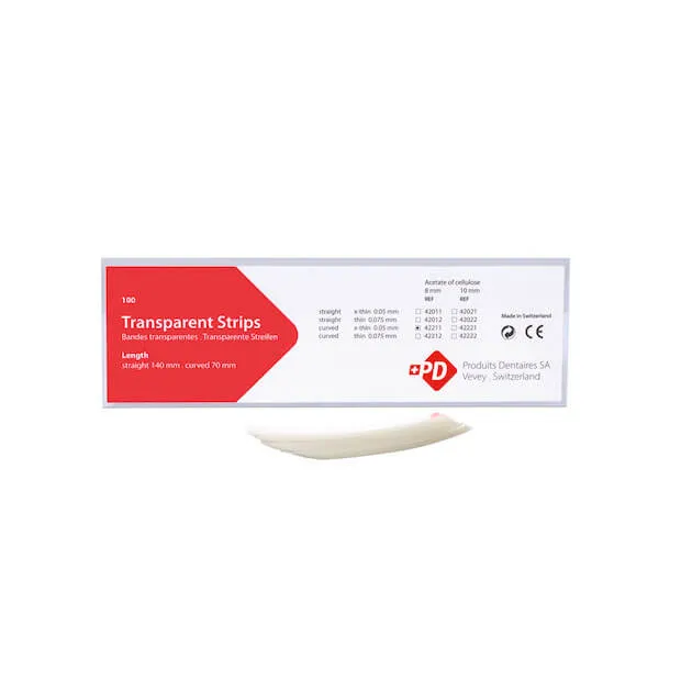 Transparent Matrix Strips, Straight, Thin (10mm)