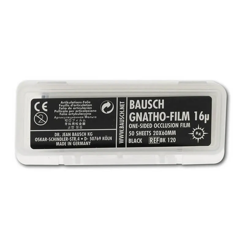 Gnatho-Film, 16µ Black Occlusion Film (20 x 60 mm) PK/50 Sheets
