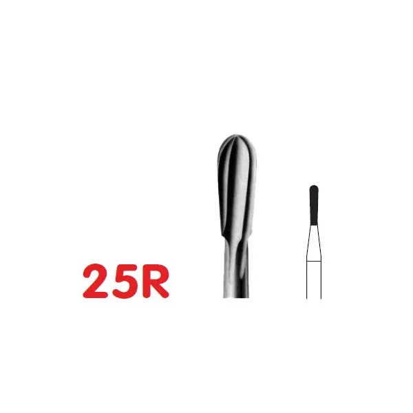سنابل كربيد طويلة على شكل كمثرى للأسنان FG25R، FG-012