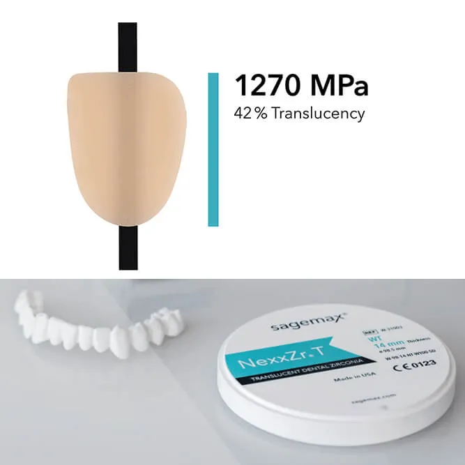 NexxZr T, B2, 98, 14mm, HT, Zirconia Disc Block