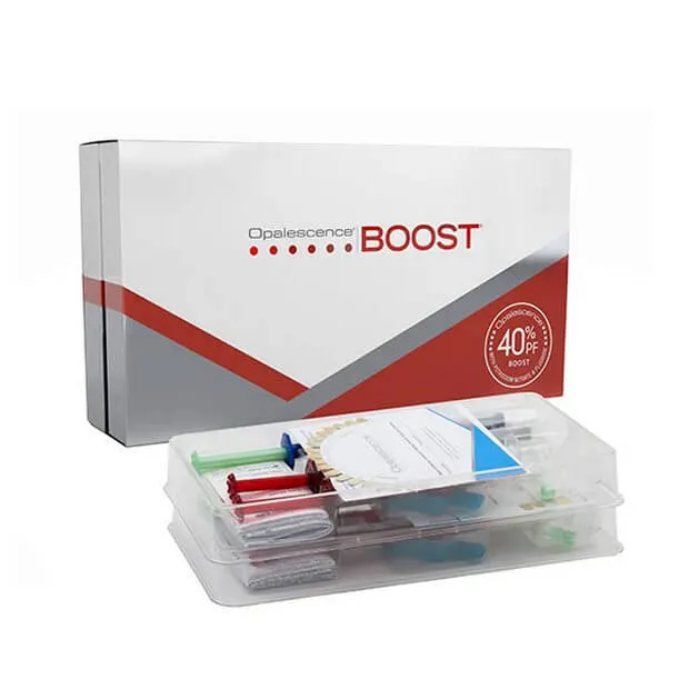 Opalescence Boost PF 40%، مبيض قوي للاستخدام في العيادة، مجموعة تعريفية