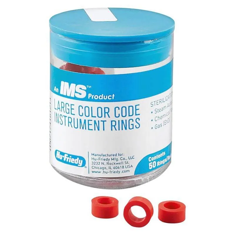 حلقات أدوات IMS Color Code، كبيرة، حمراء، PK/50