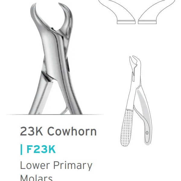 Pedo Lower Molars Cowhorn Forceps #23K