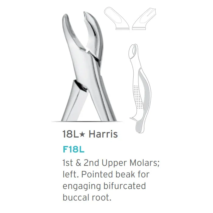 Harris Forceps, Thumb Hook Left Beak #18L