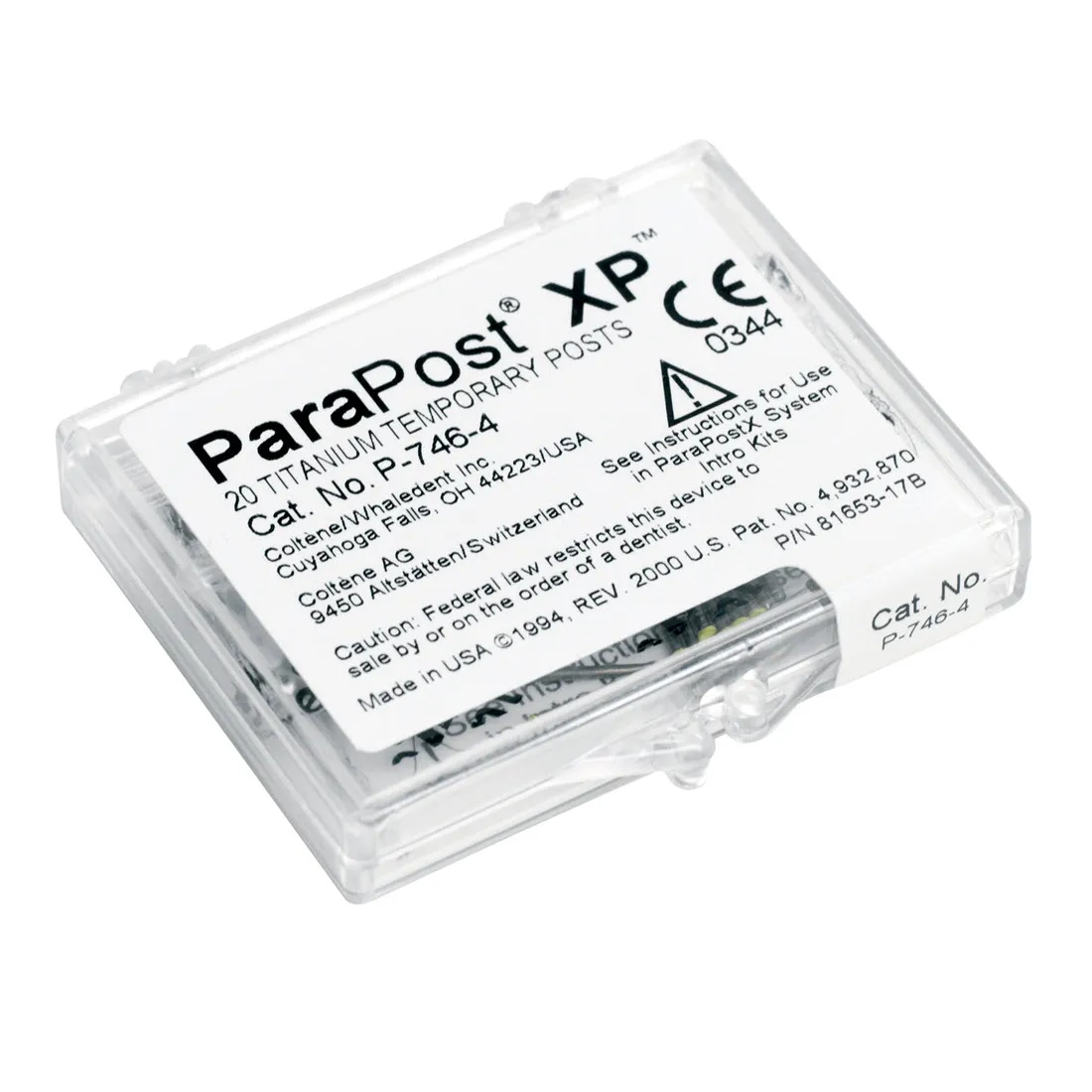 ParaPost XP وتد تيتانيوم مؤقت، أحمر، 1.25 مم