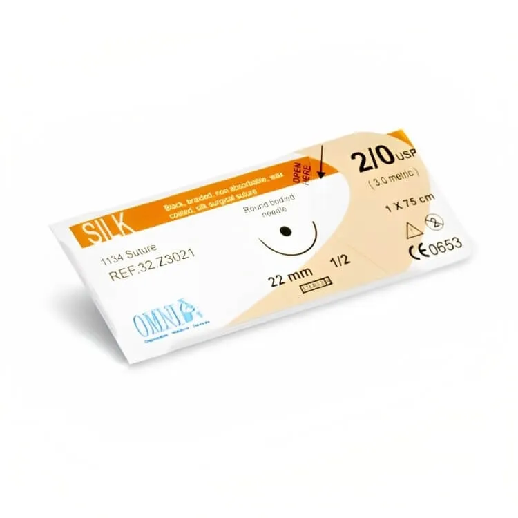 Silk Suture 3/0 Diamond, 17mm, 1/2 Circle Round