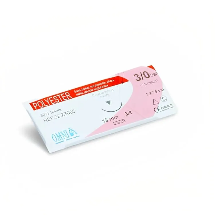 Polyester Suture 6/0 Diamond, 18mm, 3/8 Circle Round