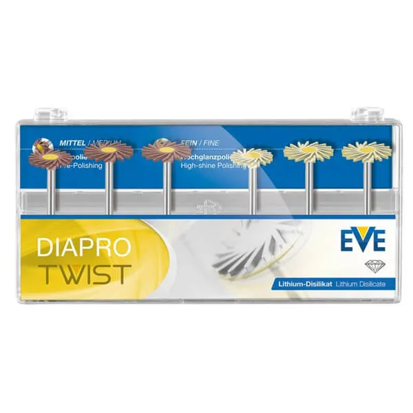 DIAPRO TWIST, Lithium Disilicate Polishing, HP, 6 Piece