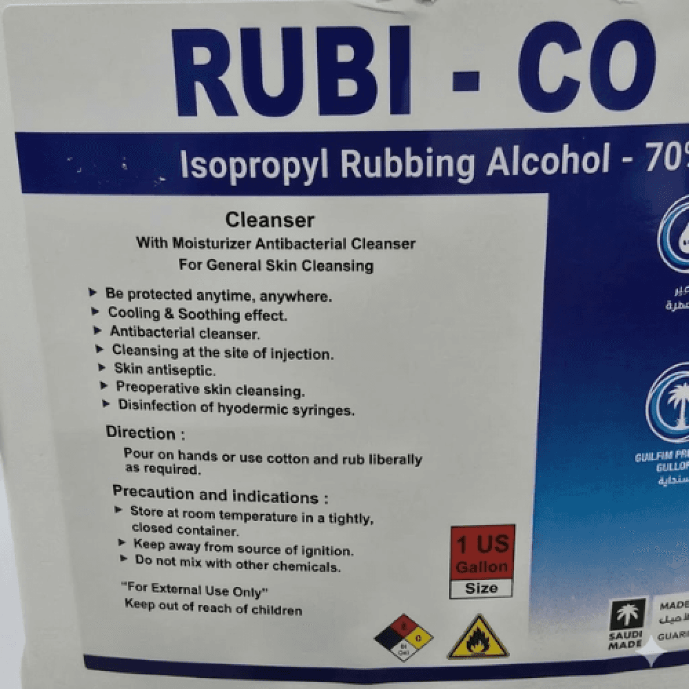 Isopropyl Alcohol 70%, Gallon/4L