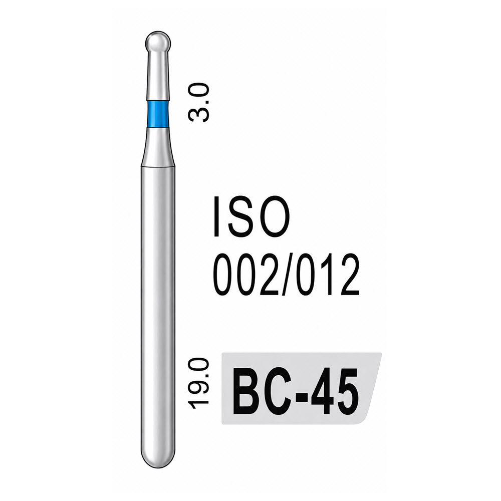 نهاية كروية مع طوق BC-45، حبيبات قياسية، 002/013
