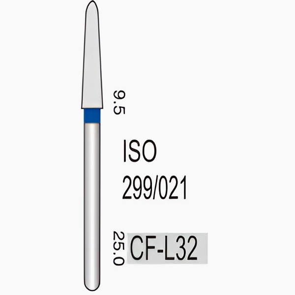 Chamfur Torpedo (Gingival Curettage) Long Shank CF-L32, Standard Grit, 299/020