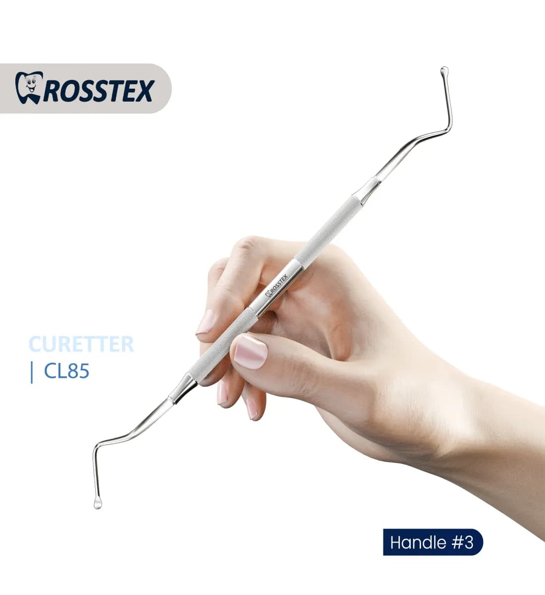 Dental Surgical Curette Lucas 85, Handle No. 3