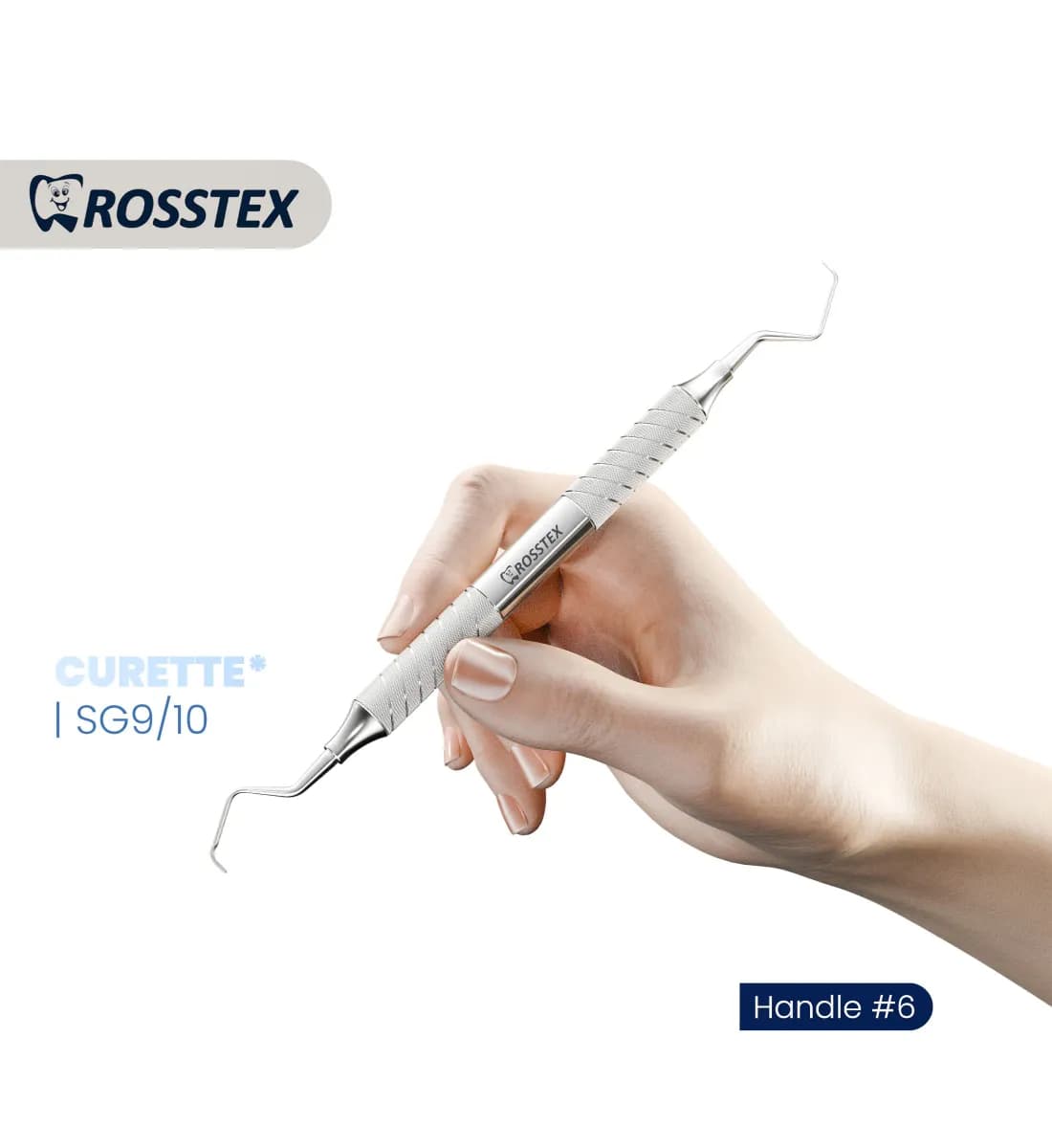 Dental Curette Gracey Standard 9/10, Handle No. 6