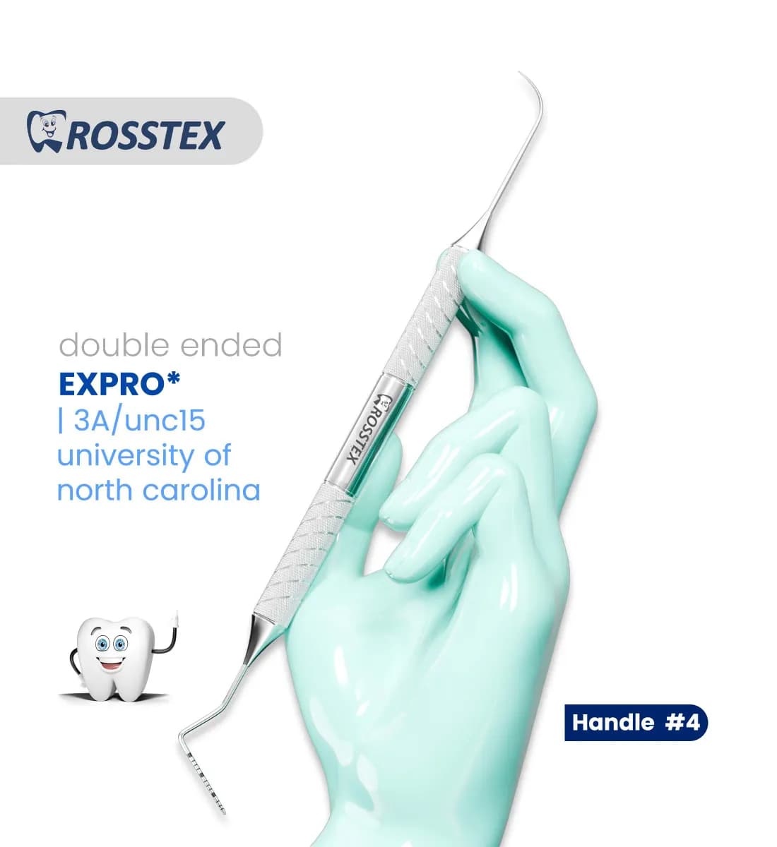 Dental Expro 3A/UNC15, Handle No. 4, Double Ended