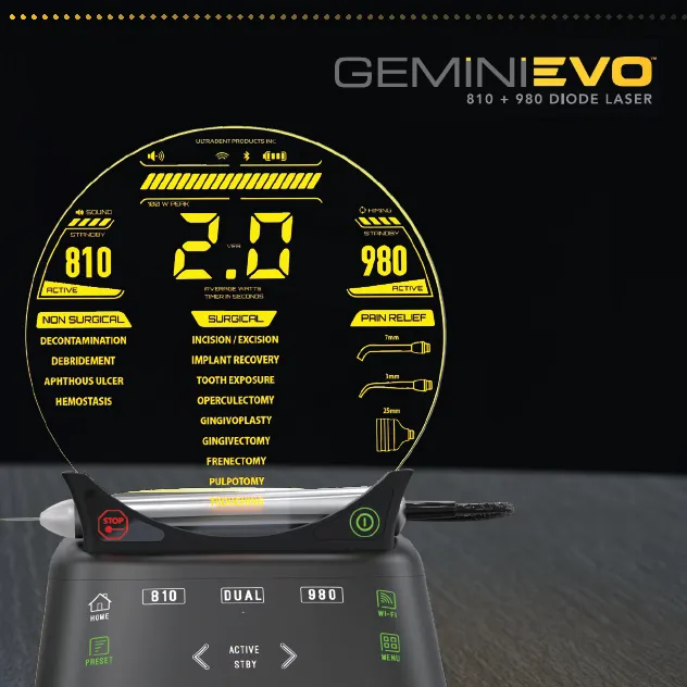 جهاز الليزر الثنائي Gemini EVO بطول موجي 810 + 980 نانومتر