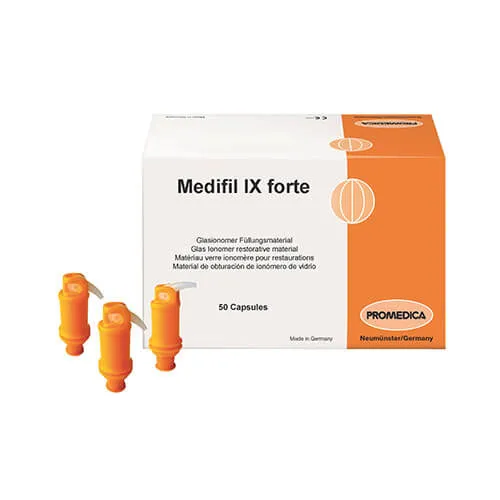 Medifil IX Forte، زجاج أيونومير معتم للأشعة، كبسولات، متنوعة، طقم