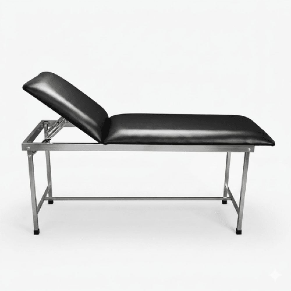Metal Examination Table, Adjustable Head Section
