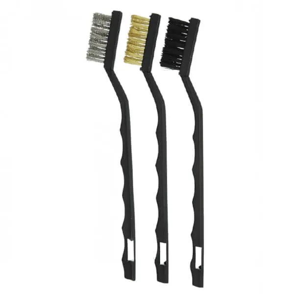 مجموعة فرش تنظيف سلكية متنوعة/3 (SS+Brass+Nylon)