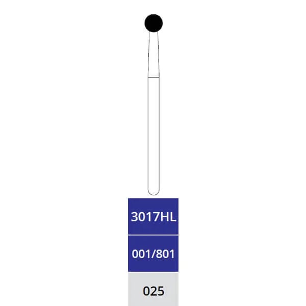 Diamond Burs, Round, Medium, FG X-Long 025