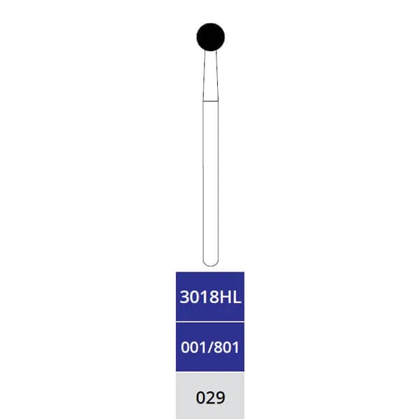 Diamond Burs, Round, Medium, FG X-Long 029