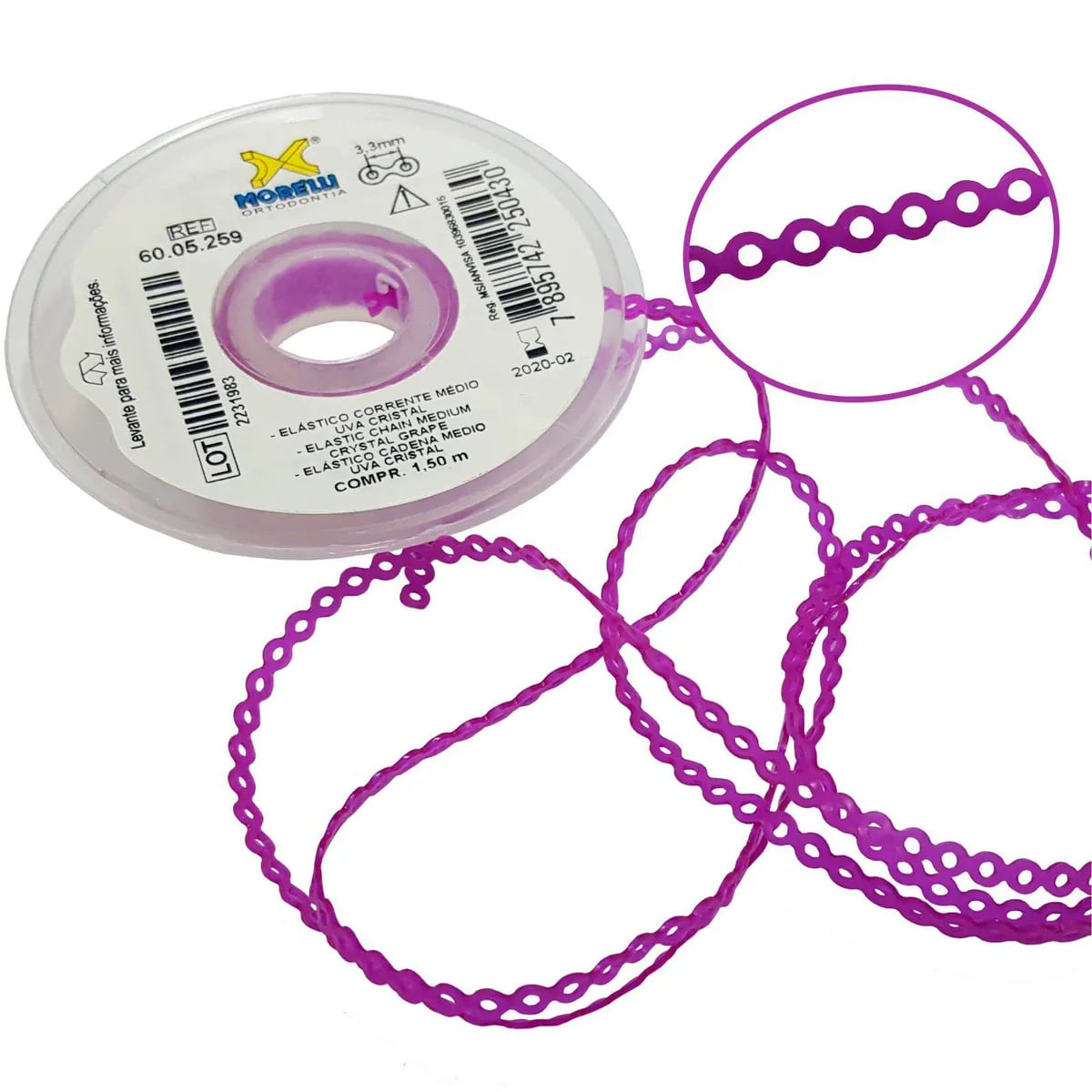 Elastic Chain Medium (Short), Crystal Grape