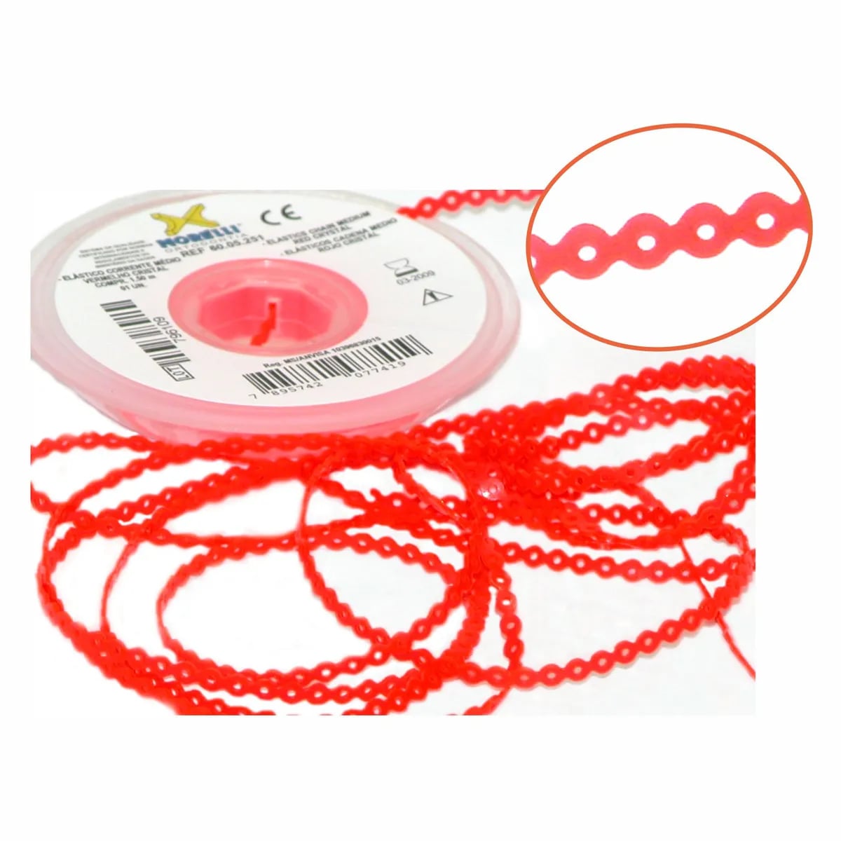 Elastic Chain Medium (Short), Crystal Red
