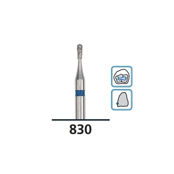 Pear Diamond Burs C830, Super Fine Grit, FG-010