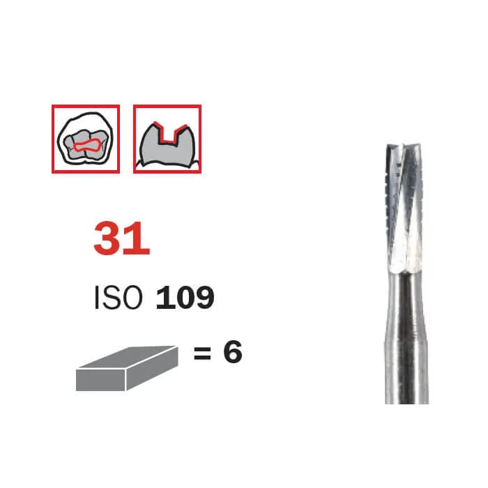 سنبلة جراحية كربيد FG 010 طويلة جدا أسطوانة ISO #109