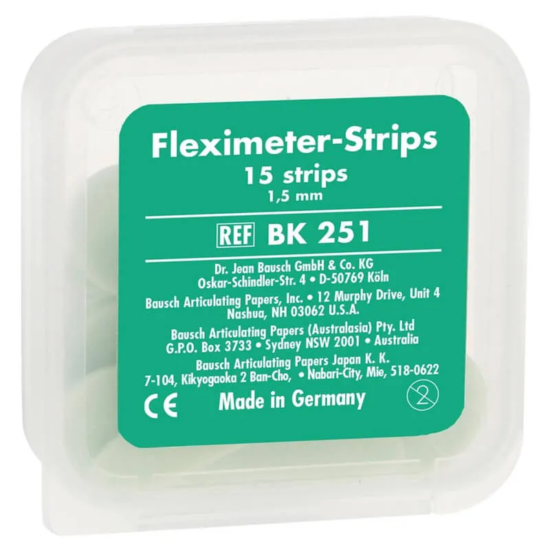 Bausch Space Measure Fleximeter-Strips (1.5mm), Green, PK/15
