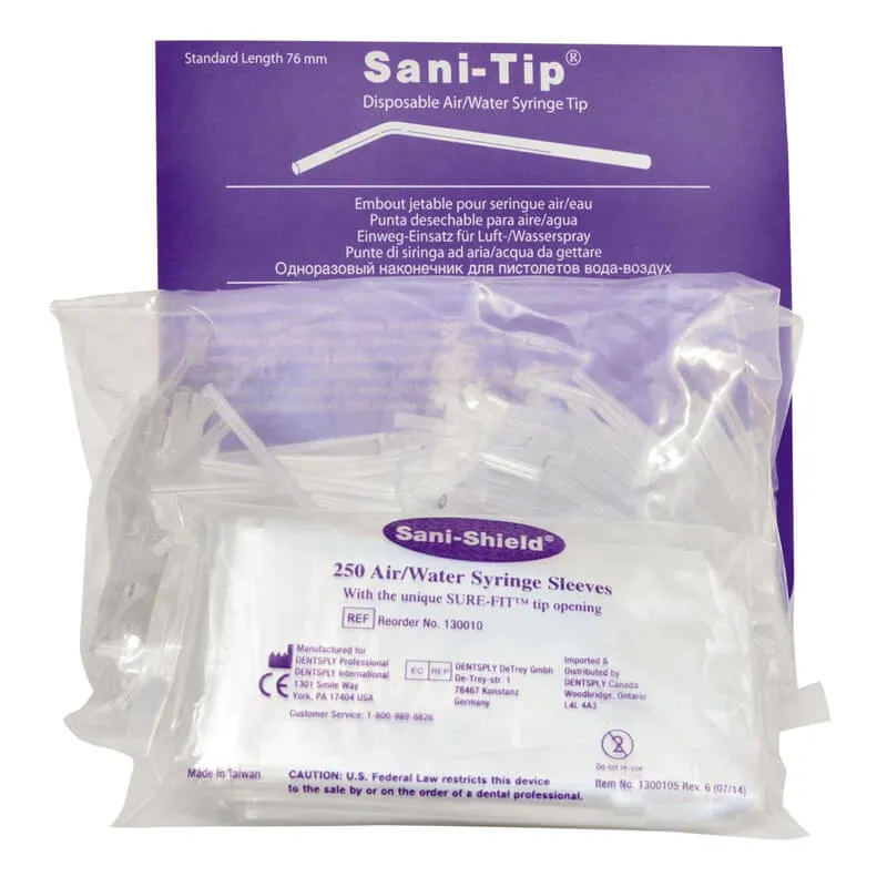 Sani-Tips 250 قطعة + 250 Sani-Shield Sleeves