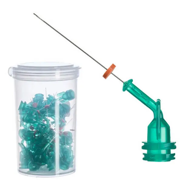 NaviTips 31G، أخضر (طول 27mm)، ري مزدوج الجانب، بالجملة